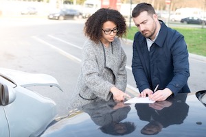 Filling insurance forms after accident