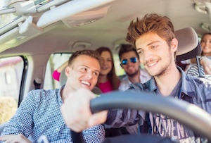 Teens in a car